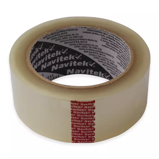 Cinta de empaque uso 100 Navitek transparente 48 mm x 100 m empaque con 6 pzas