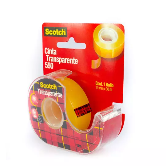 cinta 550 transparente Scotch 3M 19x30 1 pieza con despachador