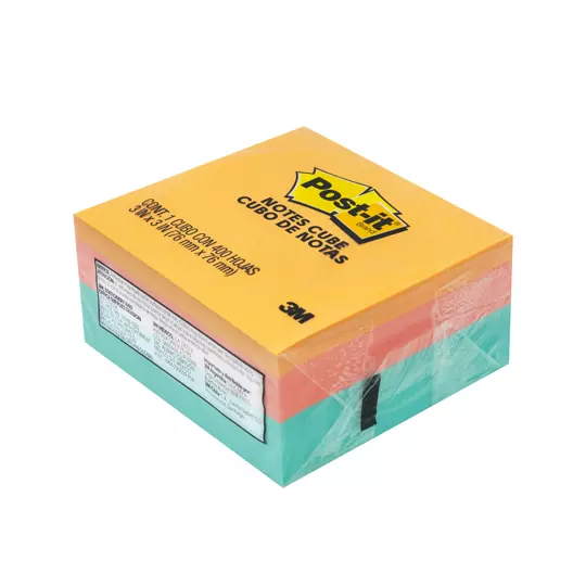 Notas adhesivas Mod. 2018-LA Post-it aqua 3x3 pulgadas 1 block con 400 hojas