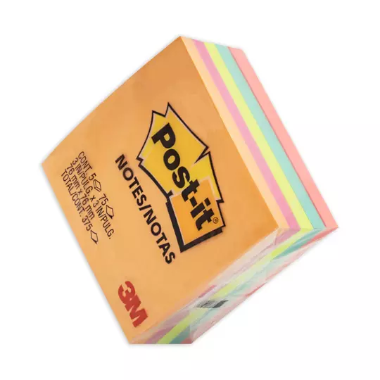 Notas adhesivas Mod. 2072 Post-it capetown 3x3 pulgadas 5 block con 75 hojas cad