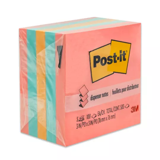 Notas adhesivas Mod. 33015-AN 5 Post-it Pop-up  blocks de colores 3x3 in, 100 ho
