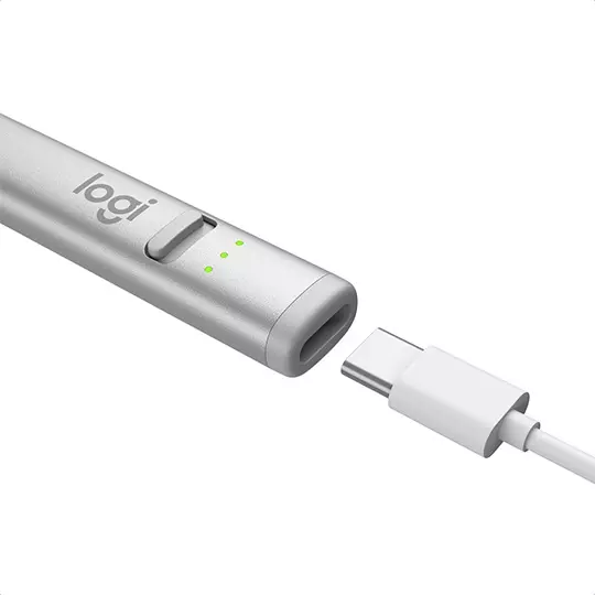 Lápiz Digital Logitech para iPad USB-C Plata