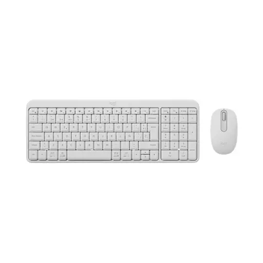 Kit Teclado y Mouse Logitech MK250 Compact Inalámbrico Bluetooth Blanco(Español)