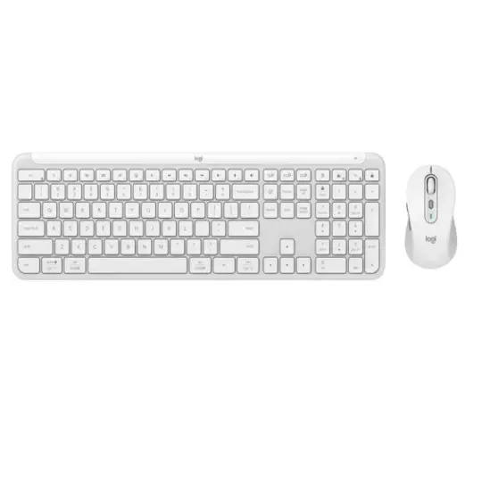 Kit Teclado y Mouse Logitech Signature Slim MK950 Inalámbrico Blanco (Español)