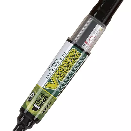 Marcador para pizarrón VBoard Pilot recargable punta cincel surtido c/5 pzs