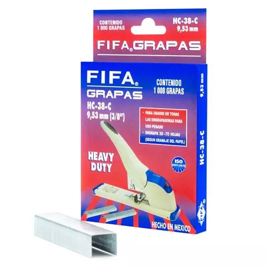Grapas de uso pesado 3/8 FIFA Heavy Duty HC-38-C caja con 1,000 grapas
