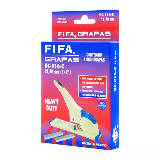 Grapas de uso pesado 1/2 FIFA Heavy Duty HC-816-C caja con 1,000 grapas