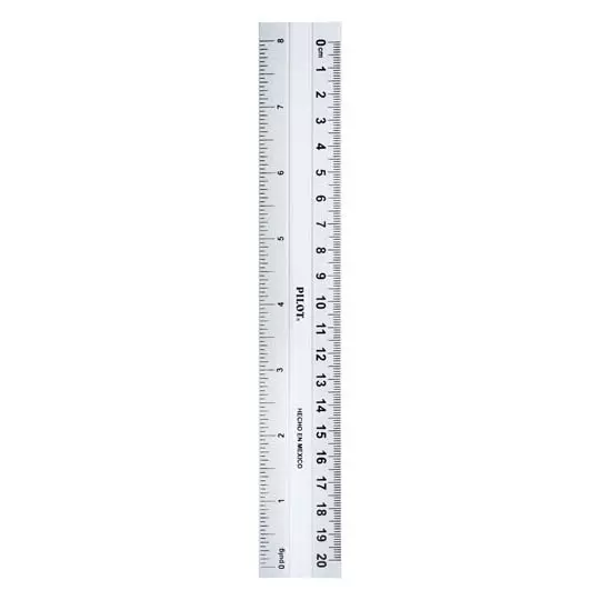 Regla metálica de aluminio Pilot de 20 cm