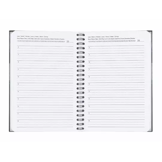 Agenda perpetua Pinos Altos color negro pasta dura