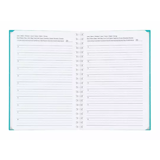 Agenda perpetua Pinos Altos color azul pasta dura