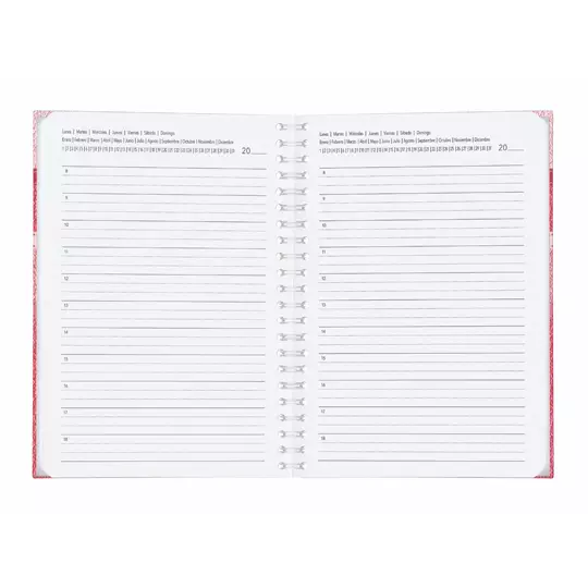 Agenda perpetua Pinos Altos color rosa pasta dura