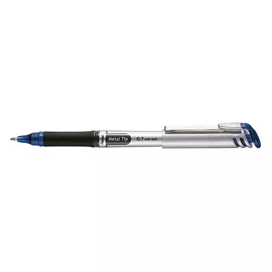 Bolígrafo stick Pentel Energel azul punto  0.7 mm caja con 12 pz.