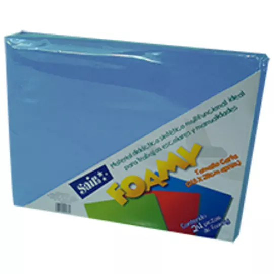 Foamy saira tamaño carta azul cielo 24 piezas