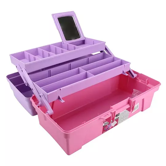 Caja Vanity Santul Color lila/rosa de 14"