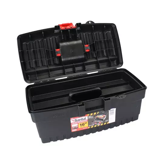 Caja para herramientas Santul color negra de 16"