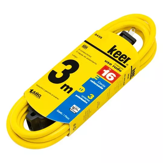 Extensión de 3 contactos santul 3 M color amarillo