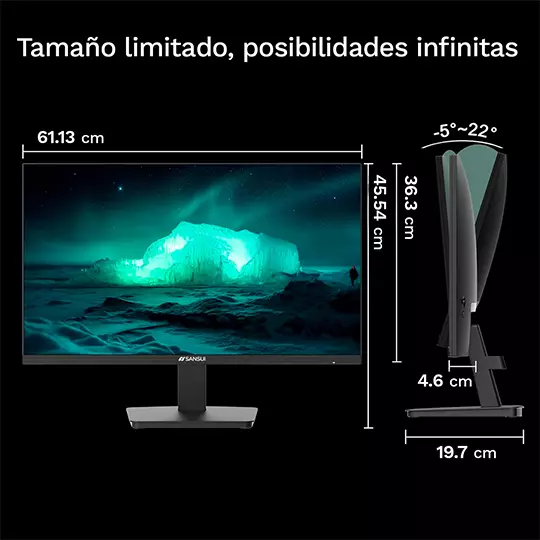 Monitor SANSUI de 27 Pulgadas FHD 1080p USB Tipo C