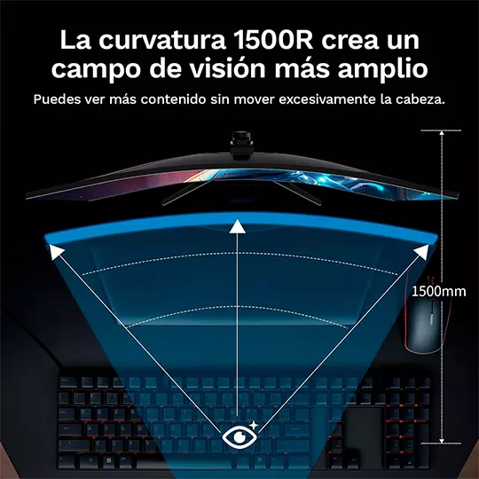 Monitor Curvo SANSUI de 34 pulgadas.