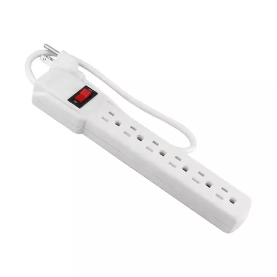 Multicontacto Santul blanco 6 entradas c/luz indicadora