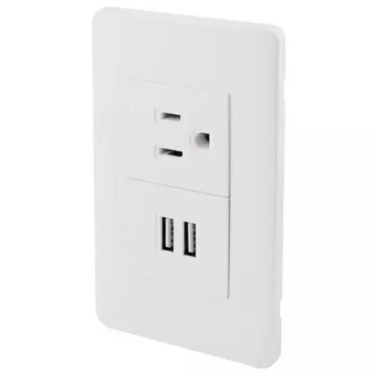 Placa para pared santul color blanco.