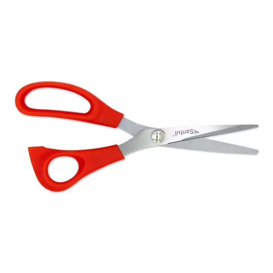 Tijeras SANTUL de 17 CM (7 pulgadas) color rojo.