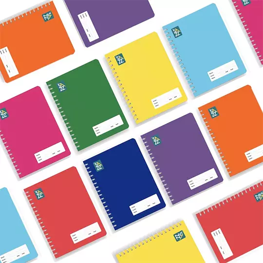 Cuaderno profesional SAZZ Unicolor doble arillo raya con 100 hojas
