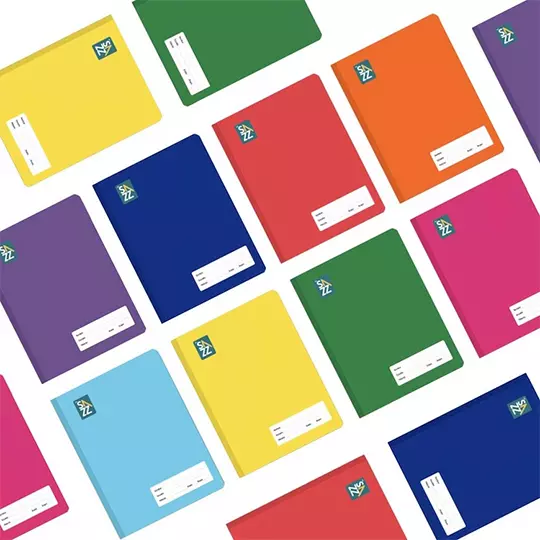 Cuaderno profesional SAZZ Unicolor cosido raya con 100 hojas
