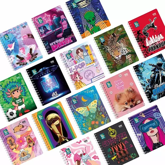 Cuaderno profesional SAZZ Universo doble arillo cuadro grande C7 con 100 hojas