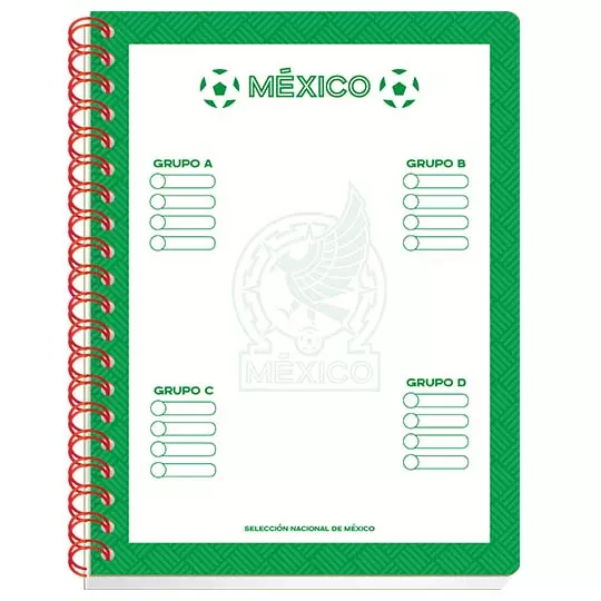 Cuaderno profesional SCRIBE Selección Mexicana cuadro chico (5 mm) c/ 100 hojas