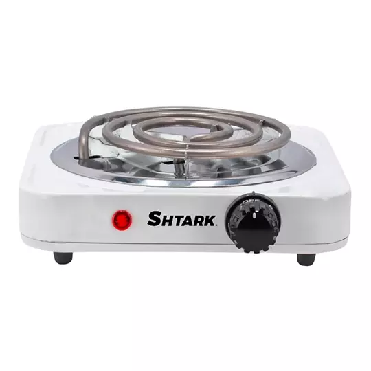Parrilla Eléctrica SHTARK 1 Quemador Espiral Portátil Color Blanco