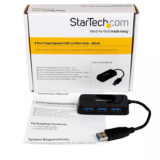 Concentrador Startech Hub USB 3.0 Super Speed.