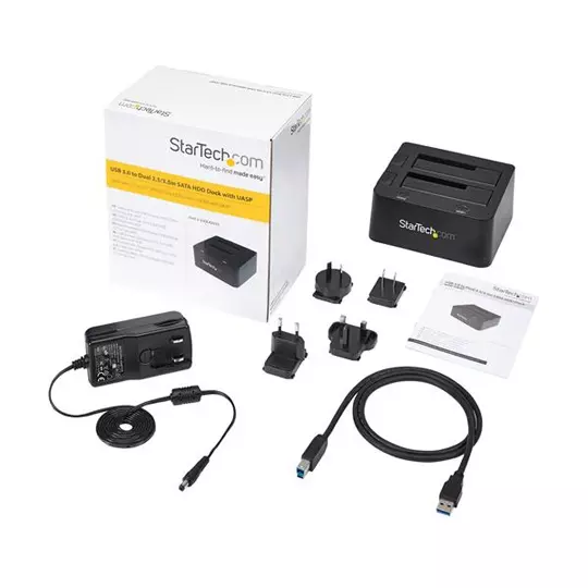 DOCKING STATION STARTECH USB 3.0 PARA 2 DISCOS DUROS 2.5/3.5 PULGADAS SATA