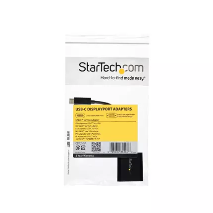 LM-Adaptador Video Startech USB-C a VGA, Negro
