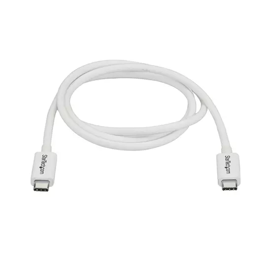 Cable 1m thunderbolt 3 USB C blanco compatible displayport