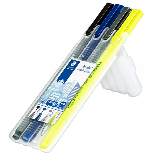 Kit de escritura Staedtler Triplus Mobile Office estuche con 4 piezas