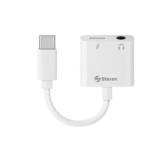 LM-Adaptador STEREN de USB C a 3.5 mm y carga