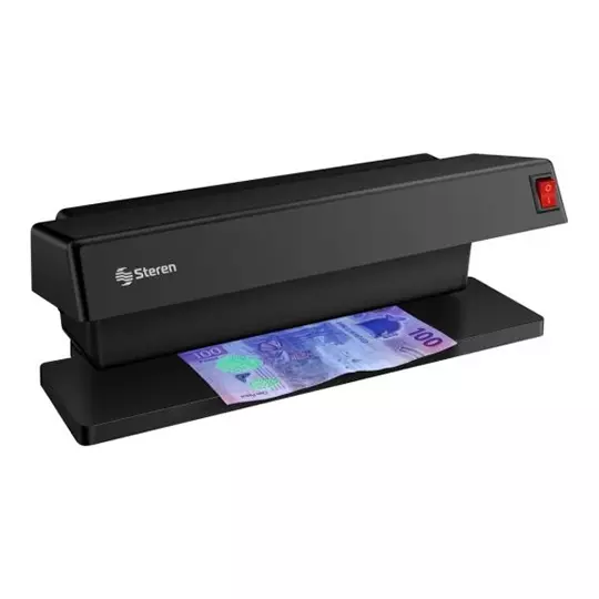 Lámpara detectora de billetes falsos STEREN Seg-050 color negro