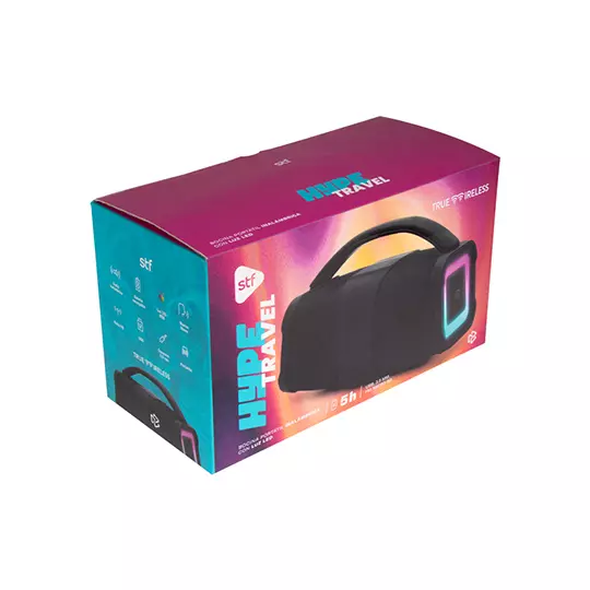 Bocina inalambrica portatil STF Mod.  HYPE TRAVEL color negro