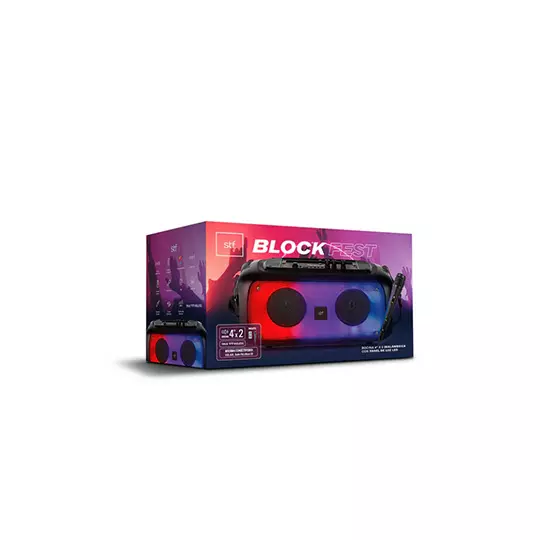 Bocina inalámbrica STF Block Fest con conectividad TWS 50 w y protección IPX5