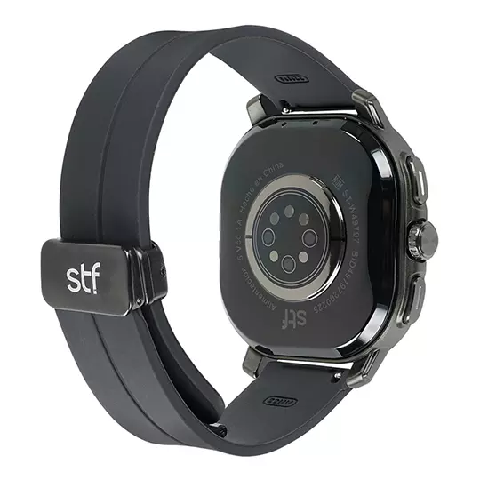 Smartwatch STF modelo Kronos insignia round con pantalla 1.39" color negro