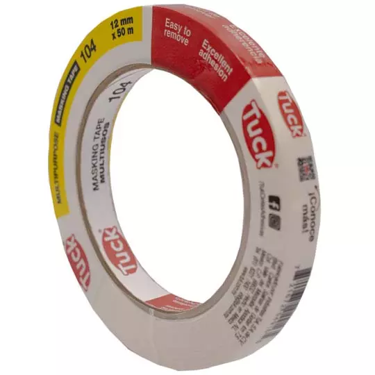 Masking tape tipo 104 TUK uso general 2 mm x 50 m, beige pálido, 1 pieza.