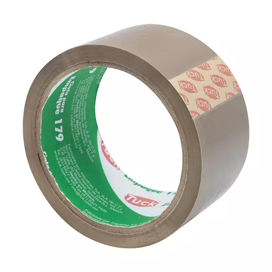 Cinta 179 de empaque TUK 48mm x 50m, color canela, con 6 piezas