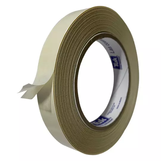 Cinta 4020 doble capa TUK 18mm x 50m 0, color blanco, 1 pza