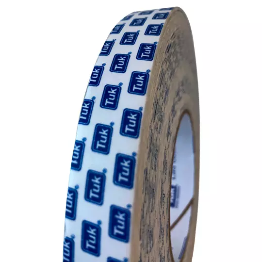 Cinta 4030 doble capa TUK 18mm x 15m , color blanco, 1 pza