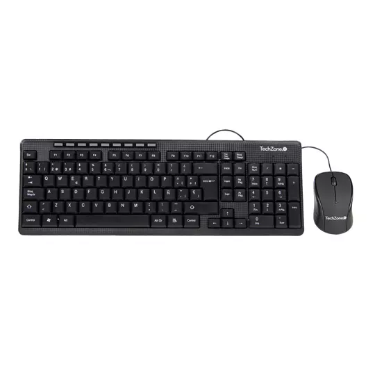 KIT TECLADO Y MOUSE ESTÁNDAR TECHZONE. 