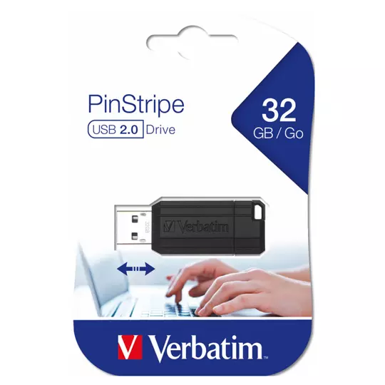 Memoria Verbatim USB 32GB pinstripe.