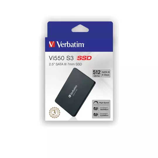 SSD unidad de estado sólido verbatim VI550 SATA III DE 2.5" Y 512 GB