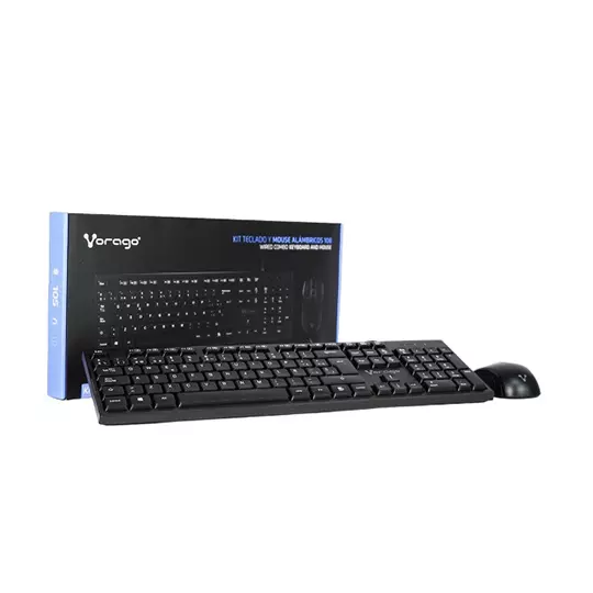 Kit Vorago Km 108 Teclado Y Mouse Alambrico Multimedia Usb