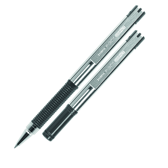 Bolígrafo ZEBRA F-301 COMPACT punto fino 0.7 mm negro caja 6 pz