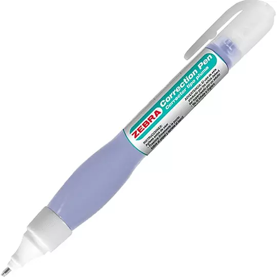Corrector liquido en pluma ZEBRA punto 0.8 mm de 7 ml caja con 12 pz